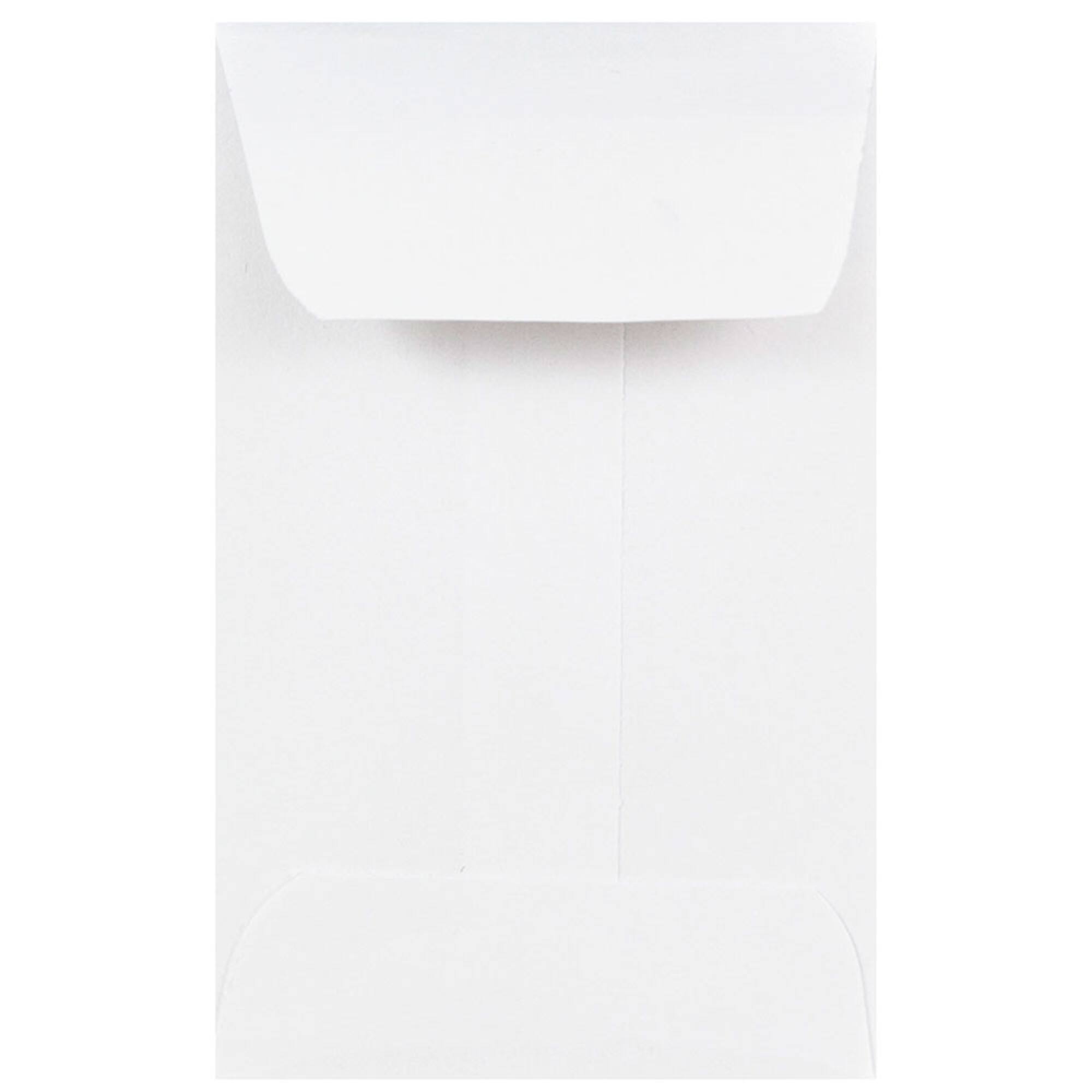 JAM Paper 2.25" x 3.5" White Coin Envelopes
